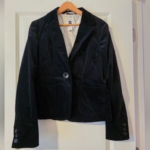 Y2k Gap Velvet Blazer 1 Button Gothic City Chic Vintage Academia Womens 10